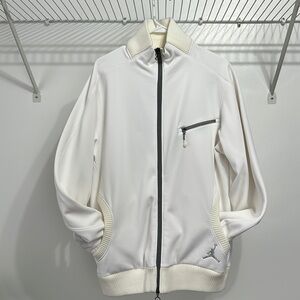 Nike Air Jordan zip up jacket white cream sz L Large